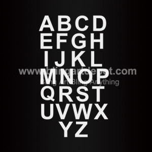 Capital Letters Hotfix Motifs Vinyl